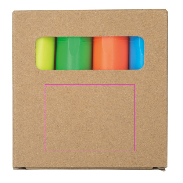 Mini-Textmarker, 4 Farben, SETH: Print area 2 · DTF1