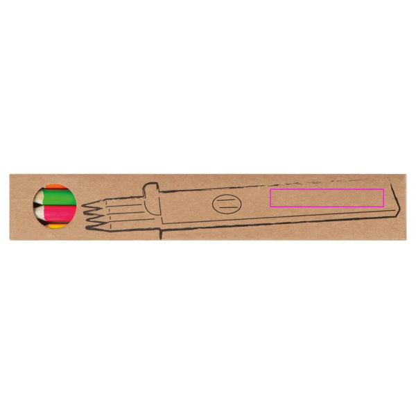 4 neon wooden colored pencils ASHLEY: Print area 1 · T2