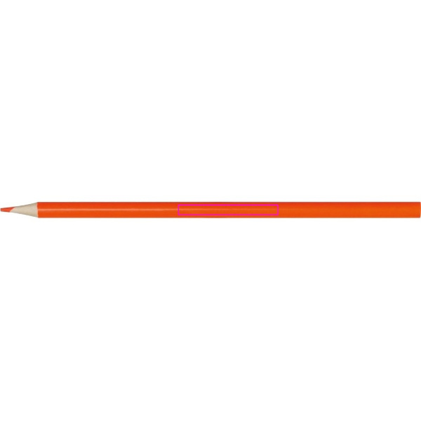 4 neon wooden colored pencils ASHLEY: Print area 3 · T2