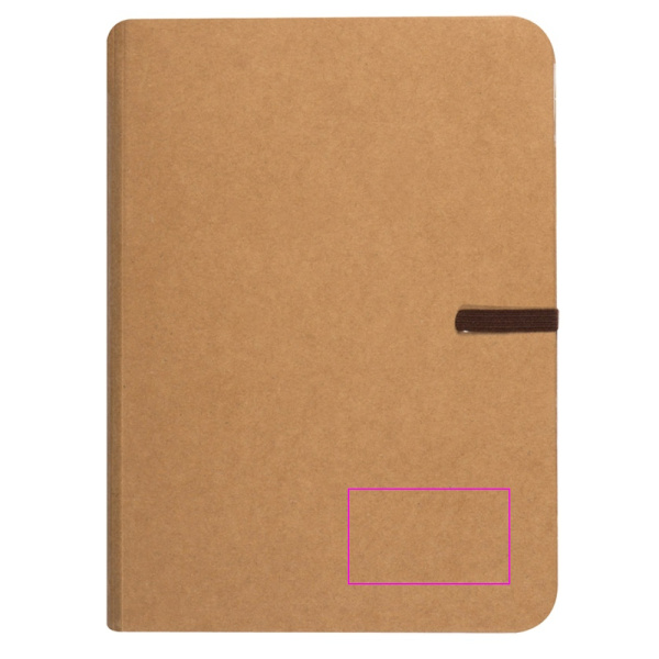 Notebook A5 lined ALEJANDRA: Print area 1 · T3