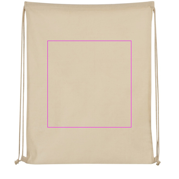 Cotton bag 140 g/m2 ANTON: Print area 2 · ST1