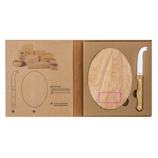 Cheese board with knife EMILIO: Print area 1 · L3