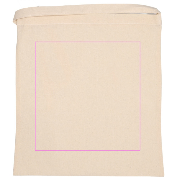 Cotton bag with long handle 140 g/m² XAVER: Print area 1 · ST1