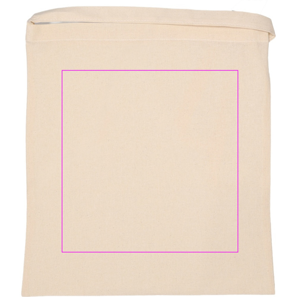 Cotton bag with long handle 140 g/m² XAVER: Print area 2 · ST1