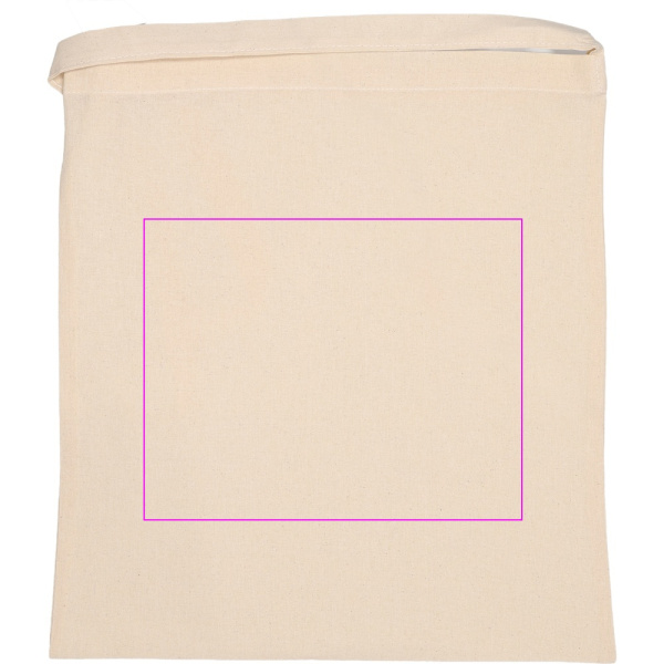 Cotton bag with long handle 140 g/m² XAVER: Print area 3 · DTF3