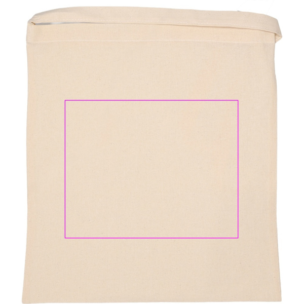 Cotton bag with long handle 140 g/m² XAVER: Print area 4 · DTF3