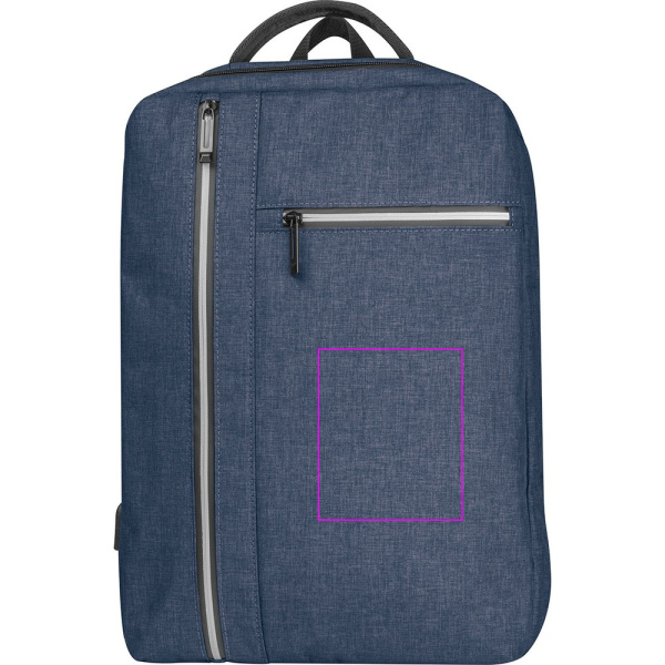 Waterproof backpack EDITH: Print area 1 · DTF2