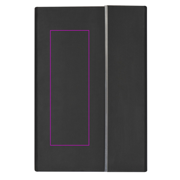 Notebook A5 lined soft touch BENJAMIN: Print area 2 · S1