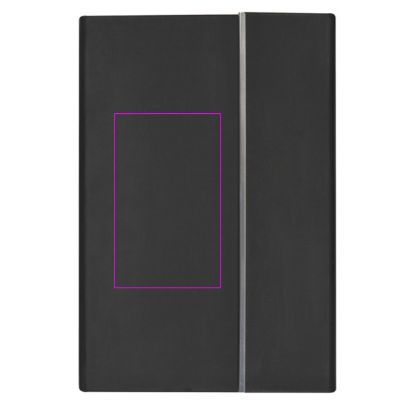 Notebook A5 lined soft touch BENJAMIN: Print area 3 · DC2