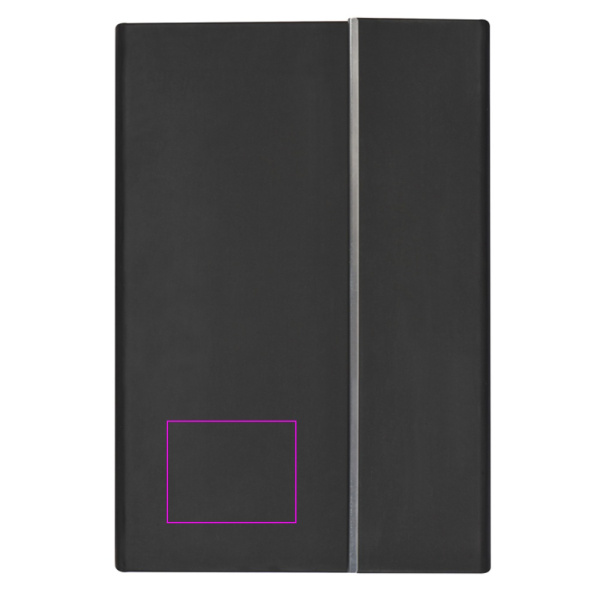 Notebook A5 lined soft touch BENJAMIN: Print area 4 · HS