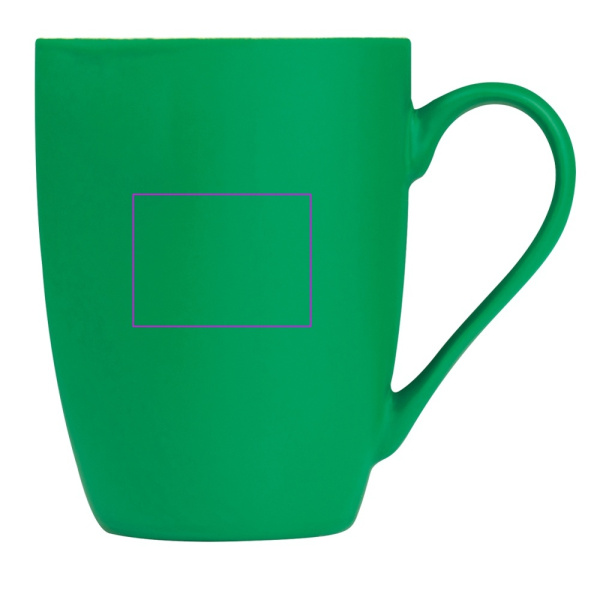Ceramic mug soft touch 300 ml JUDYTA: Print area 1 · L3
