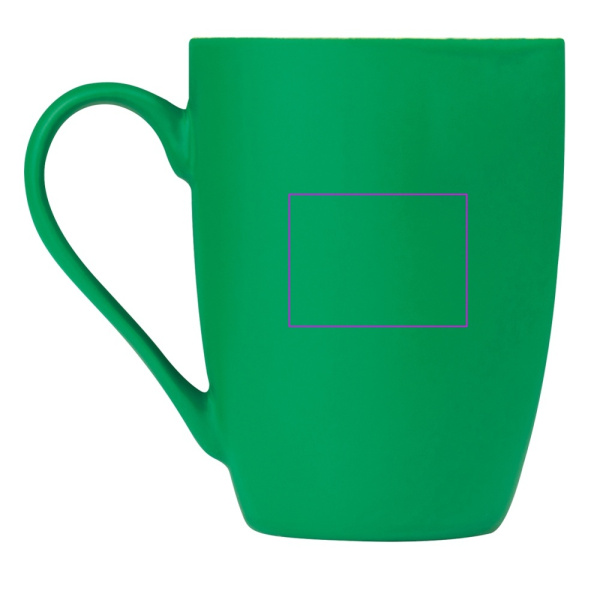 Ceramic mug soft touch 300 ml JUDYTA: Print area 2 · L3