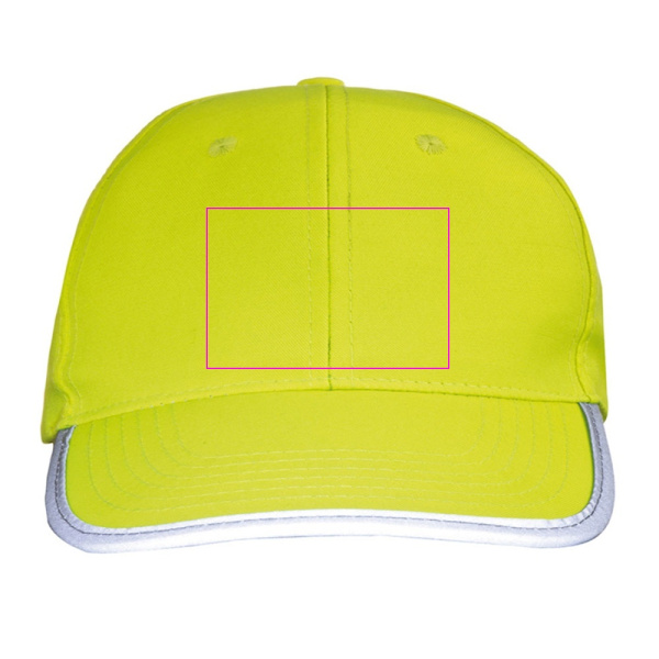 Reflective kids 6-panel cap HALINA: Print area 1 · HF