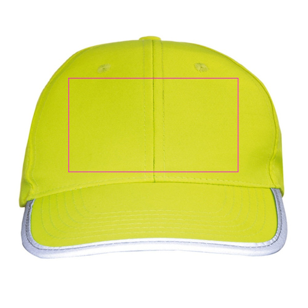 Reflective kids 6-panel cap HALINA: Print area 2 · TT1