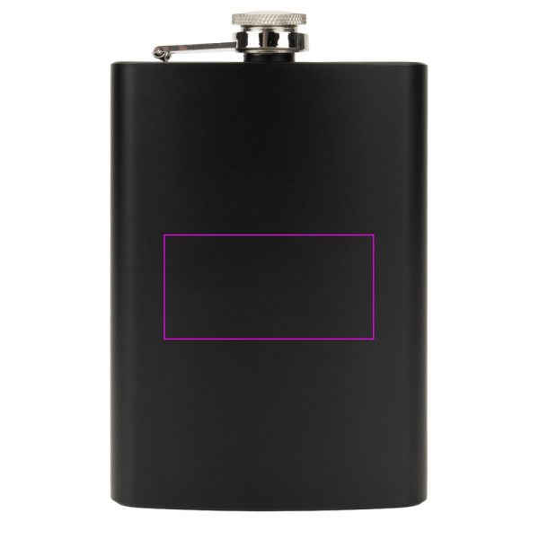 Flachmann OLYMPOS 237 ml Schwarzwolf: Print area 1 · L3