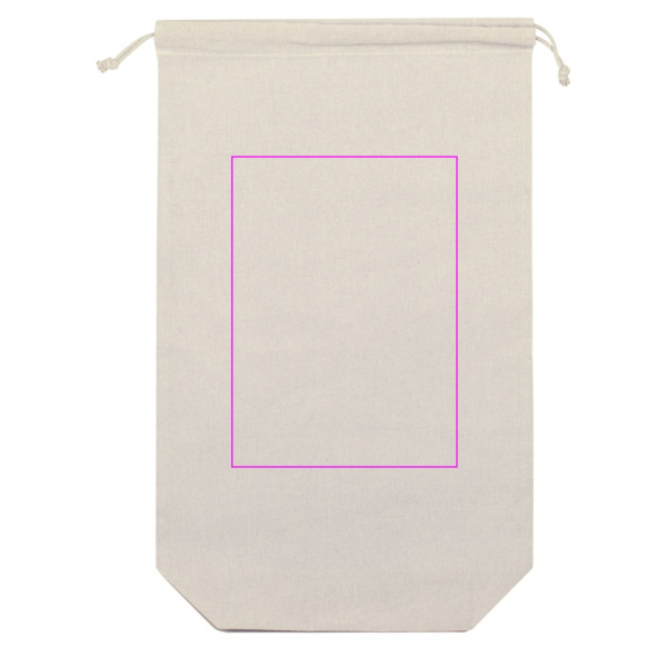 Cotton bread bag 140 g/m2 OLIVIERO: Print area 2 · ST1