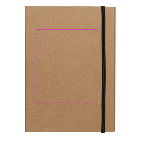 Folder with lined notebook and writing accessories CALVIN: Print area 2 · S1