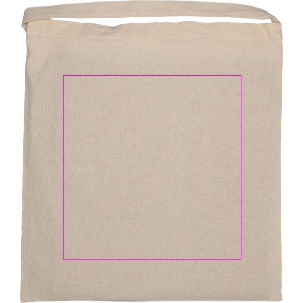 Bomullspåse med 3 handtag 140 g/m² ABIGAIL: Print area 1 · ST1