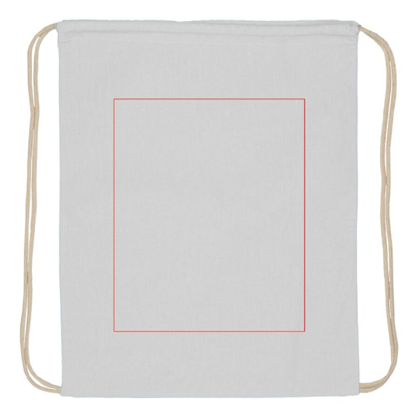 Drawstring bag cotton OEKO-TEX® 140g/m² 35x45 cm: side 1