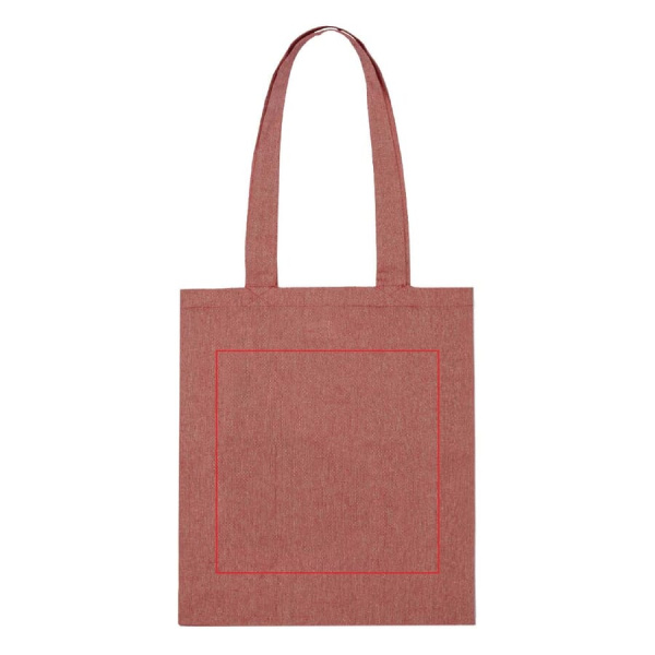 Shopping bag recycled cotton 38x42x10 cm: side 1