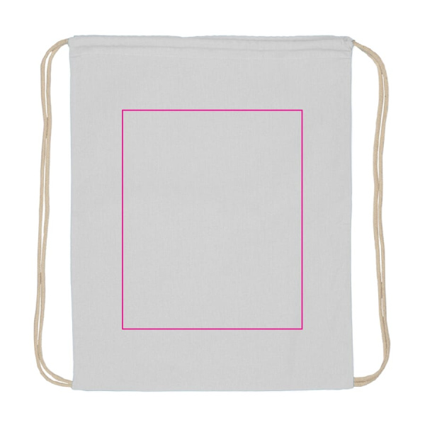 Drawstring bag cotton OEKO-TEX® 140g/m² 35x45 cm: side 1