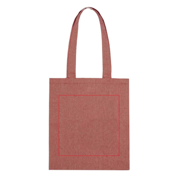Shopping bag recycled cotton 38x42x10 cm: side 2