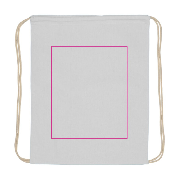 Drawstring bag cotton OEKO-TEX® 140g/m² 35x45 cm: side 2