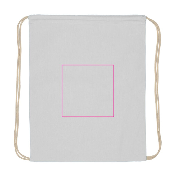 Drawstring bag cotton OEKO-TEX® 140g/m² 35x45 cm: side 1