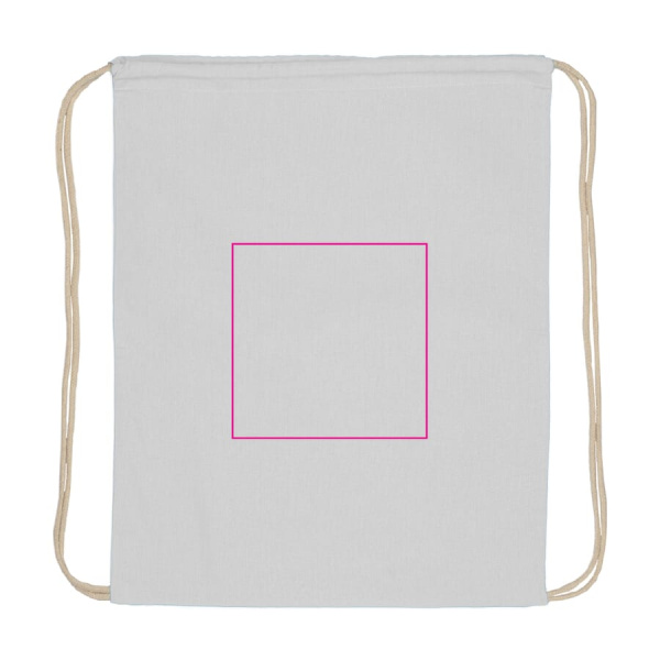 Drawstring bag cotton OEKO-TEX® 140g/m² 35x45 cm: side 2