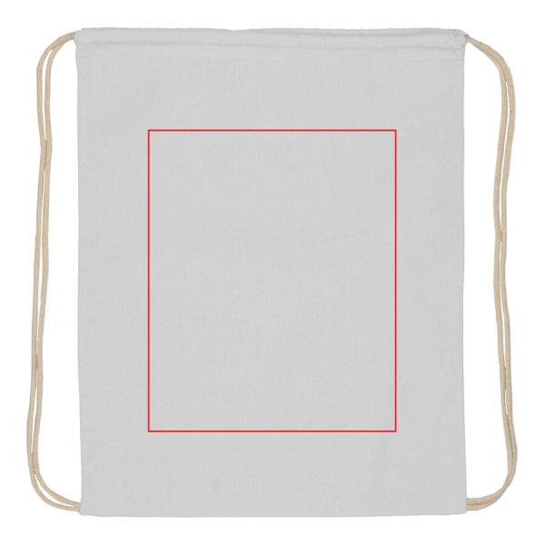 Drawstring bag cotton OEKO-TEX® 140g/m² 35x45 cm: side 1