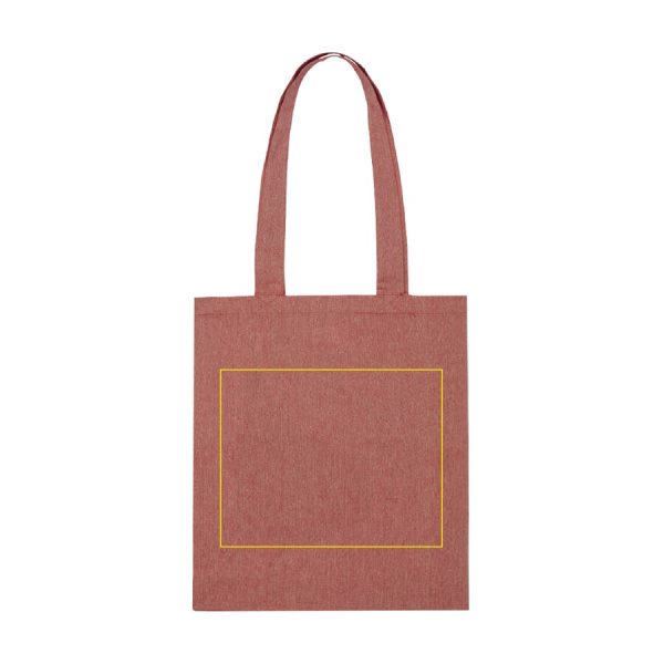 Shopping bag recycled cotton 38x42x10 cm: side 1
