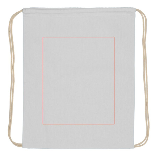 Drawstring bag cotton OEKO-TEX® 140g/m² 35x45 cm: side 2