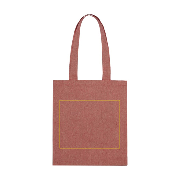 Shopping bag recycled cotton 38x42x10 cm: side 2