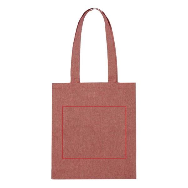 Shopping bag recycled cotton 38x42x10 cm: side 1