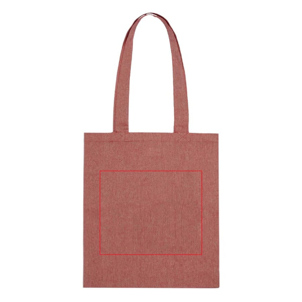 Shopping bag recycled cotton 38x42x10 cm: side 2