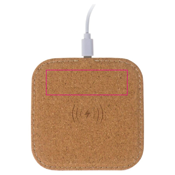 Ruudukujuline korgist juhtmevaba laadija 5W: 1. külg üleval