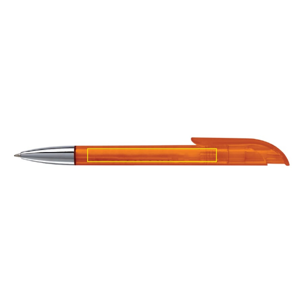 Ball pen Atlas transparent metal tip: 90° from the clip