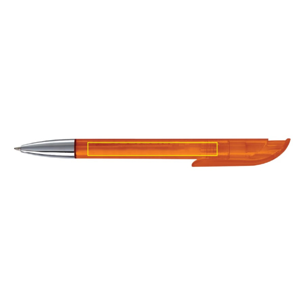 Ball pen Atlas transparent metal tip: 270° from the clip