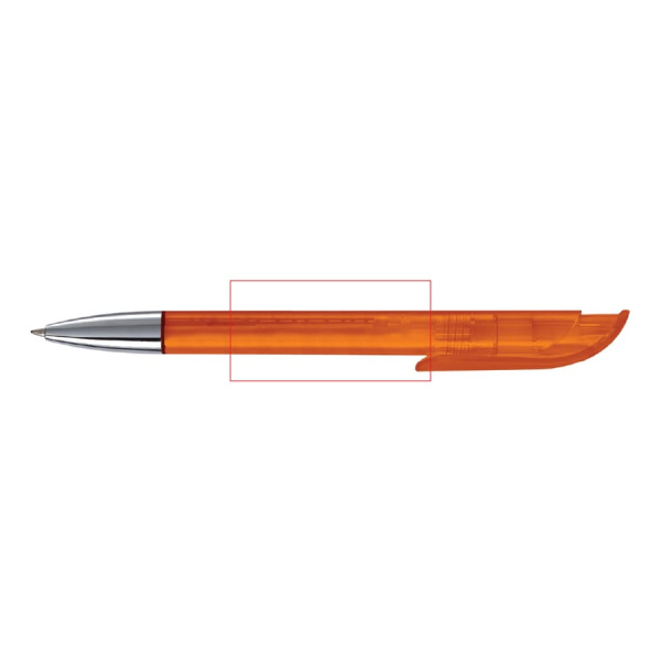 Ball pen Atlas transparent metal tip: 270° from the clip
