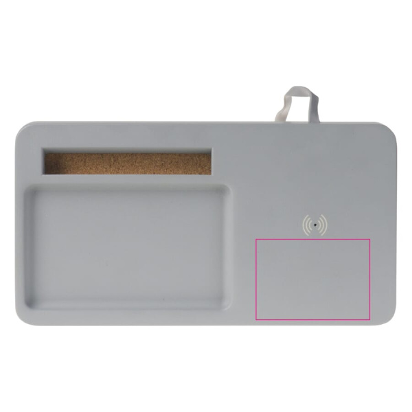 Limestone Desk organizer with wireless charger 5W: top side