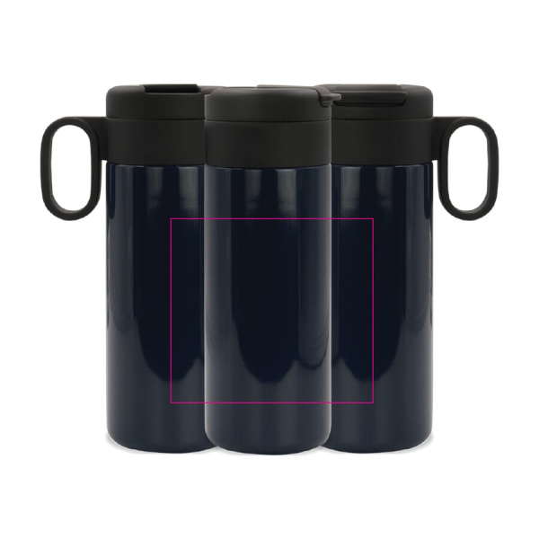 Termo pudele Flow ar rokturi 400 ml: Visapkārt