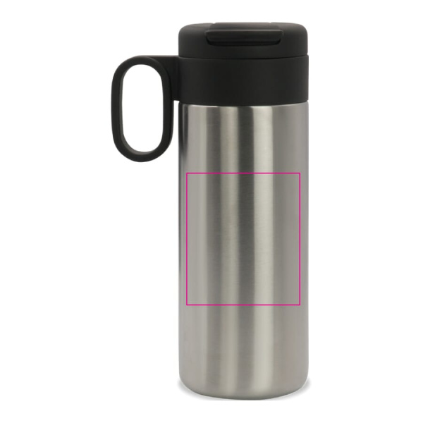 Termo pudele Flow ar rokturi 400 ml: labajā pusē no auss
