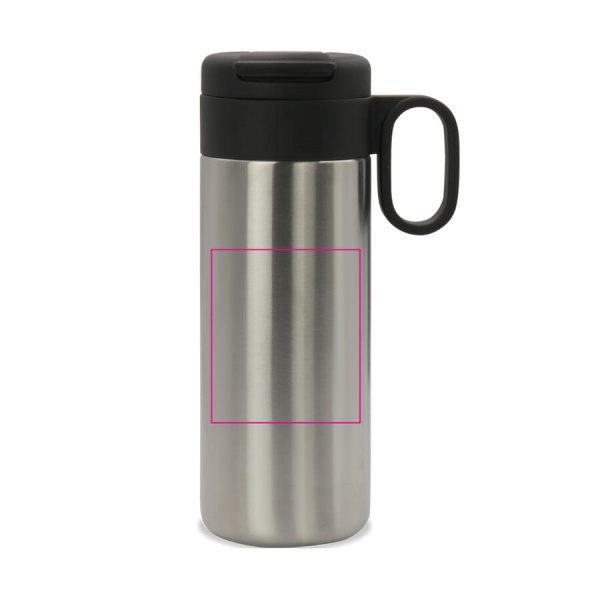 Termo pudele Flow ar rokturi 400 ml: pa kreisi no auss