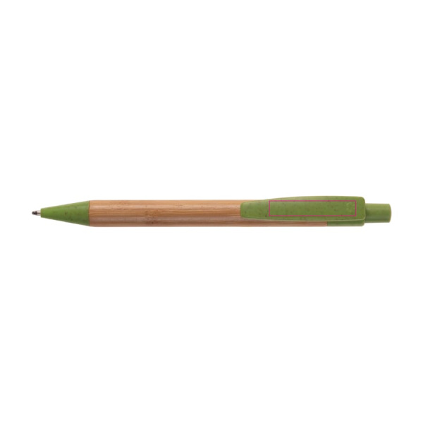 Ball pen bamboo with wheatstraw: on the clip