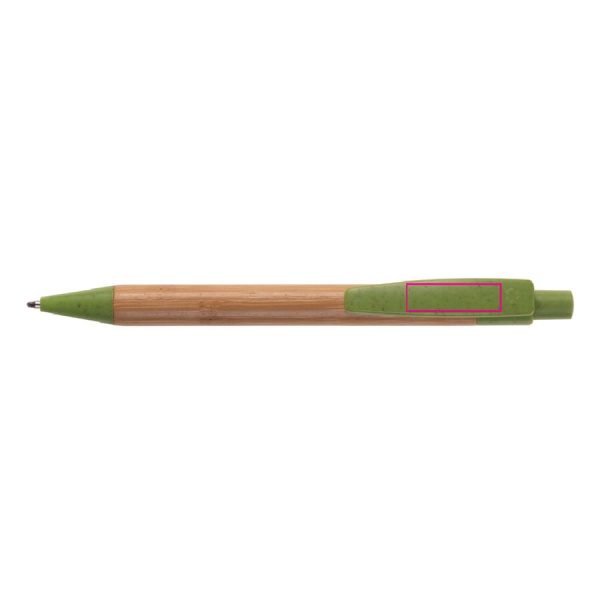Ball pen bamboo with wheatstraw: on the clip