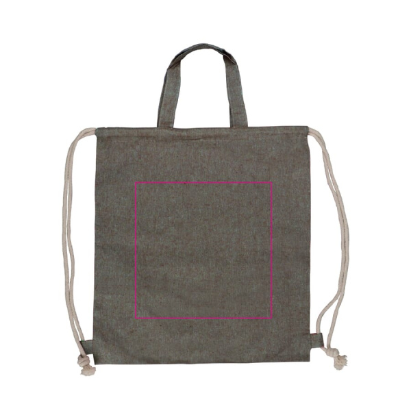 Drawstring bag recycled cotton 38x42 cm: side 2