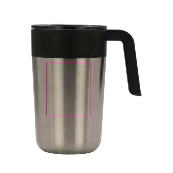 Topeltseinaga kohvikruus 400 ml: kõrva vasakul pool
