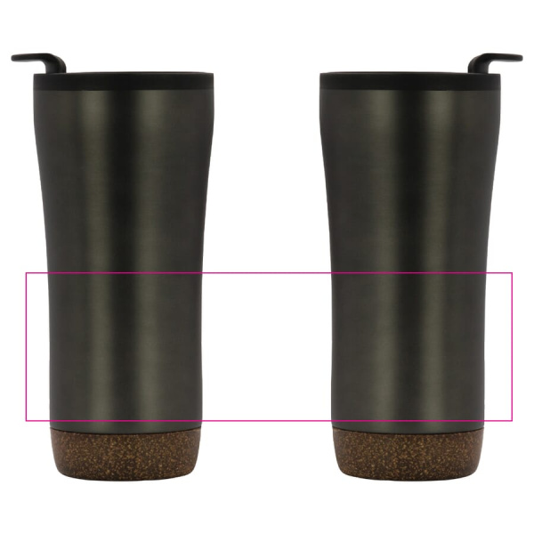 Kaksiseinäinen muki, korkkipohja 480 ml: Ympäri