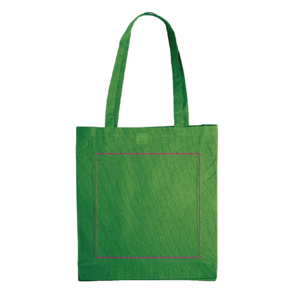 Återvunnen bomullspåse med bälg 140g/m² 38x10x42 cm: sida 1