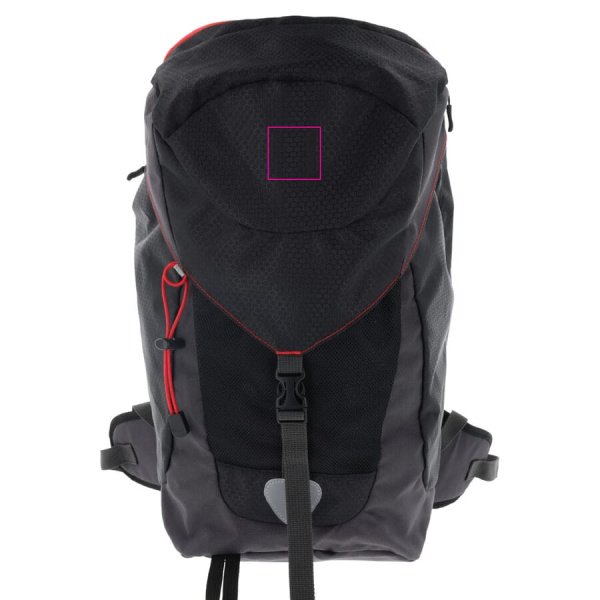 Pārgājienu mugursoma 40L: augšējā puse